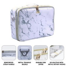 Estuche de tocador de maquillaje extra grande caja de almacenamiento organizador cosmético viaje bolsa de belleza