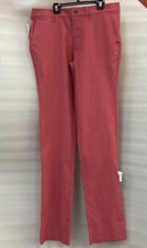Nuevos pantalones chinos Mizzen + Main Vice President para hombre tallas 32 rosa frente plano
