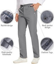Pantalones chinos cónicos ajustados de algodón elástico de moda para hombre ~ Mznburam ~ 40x31 nuevos