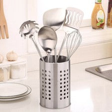 Soporte para cubiertos de acero inoxidable fregadero de cocina ordenado soporte para utensilios escurridor