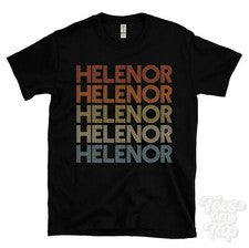 CAMISETA HELENOR ESTILO RETRO REPETIDO Hombre y Mujer Novedad Genial Nombre Regalo
