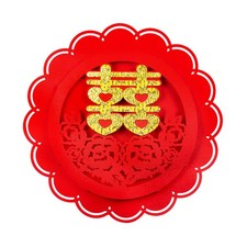 Calcomanía de vidrio para decoración de pared del hogar decoración de fiesta china pegatina de boda