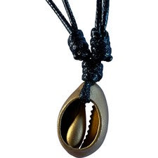 Collar Colgante Color Dorado Cadena Cordón Negro Hombres Mujeres Playa Joyería