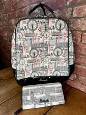 Raro Nuevo Harrods Mochila Mochila Bolso de Playa y Conjunto de Monedero a Juego