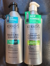 KERASYS CHAMPÚ CUERO CABELLUDO EQUILIBRIO Y ACONDICIONADOR LIMPIADOR ANTICASPA 20,2 OZ EA