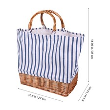 Bolso de lona para mujer Bolso de compras de moda Ratán Bolso de lona simple Bolsos de ratán