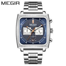 🔥Monaco Cronógrafo Calibre12 Hombres Lujo Cuarzo Correa Cuero Reloj Nuevo FreeUK