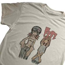 Camiseta FLCL FOOLY COOLY Haruko x Mamimi UNISEX - GILDAN - estampado de alta calidad