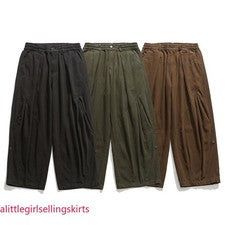 Pantalones cargo de trabajo 100 % algodón estilo japonés para hombre pantalones rectos sueltos informales