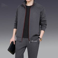 Chándales para hombre Ropa deportiva Chaquetas + Pantalones Conjuntos de cremallera Traje para correr Trajes 2 piezas
