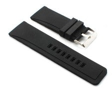 Correa de reloj de silicona de 26 mm de primera calidad negra grosor 4,5 mm