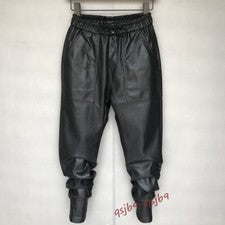 Moda Para Hombres Imitación Cuero Ajustado Pantalones Prendas para club nocturno Motocicleta Informal Pantalones
