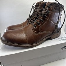 Botas con cordones Sonoma Vitalize Ortholite para hombre talla 12 Sheldon coñac nuevas en caja