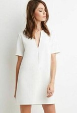 Nuevo Mini Vestido Corto Para Mujer Cuero Blanco 100% Piel de Cordero Real Elegante Vestido Ajustado