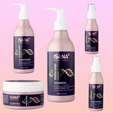 Isana Profesional Reparación Molecular Champú Acondicionador Mascarilla Aceite Suero