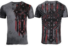 Camiseta para hombre XTREME COUTURE by AFFLICTION LIBERTY CRUSADE motociclista MMA