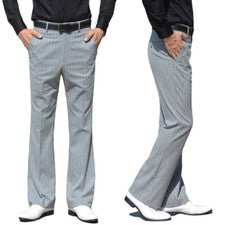 Pantalones de vestir estilo acampanado a rayas para hombre Pantalones de corte bota Informales Inteligentes Negocios