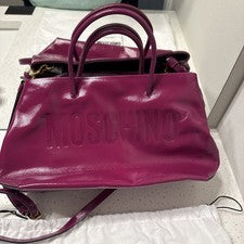 Moschino Couture - Bolso de hombro de cuero ciruela para mujer - Nuevo sin etiquetas