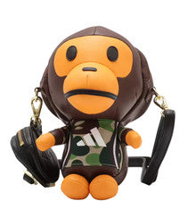 Bolso Adidas x BAPE Baby Milo castaño rojizo