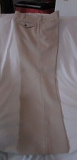 Pantalones occidentales tejidos elásticos de colección para hombre "Todas las estaciones" talla 34x30, beige, Chute #1