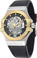 Maserati Potenza Hombre R8821108011 Cuarzo Analógico Negro Dial Cuero 40mm Reloj