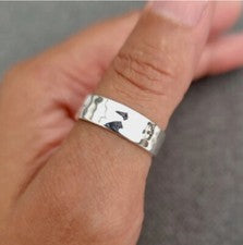 Anillo bohemio de plata esterlina 925 sólido hecho a mano banda anillo para el pulgar todas las tallas SI06