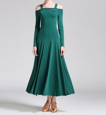 Sexy Vestido de Baile Moderno de Moda para Mujer Calce Ajustado Mangas Largas con Tirantes