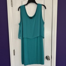Vestido sin mangas Pullover superpuesto verde sin mangas Metaphor para mujer talla grande nuevo con etiquetas