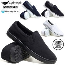ALPARGATAS DE VERANO DE LONA INFORMALES SIN CORDONES PARA HOMBRES ZAPATOS DE SALÓN GIMNASIO PLIMSOLLS ZAPATILLAS