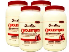 Paquete de 4 cremas acondicionadoras capilares con colesterol Queen Helene de 5 lb para cabello seco