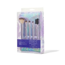 Juego de 5 brochas cosméticas de viaje Beauty Secrets con bolsa