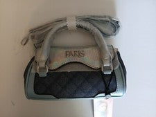 Mini bolso de mano Paris Hilton Mason para mujer con correa bandolera, DENIM
