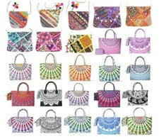 Mujeres Bolsos de Mano Mandala Algodón Bolsos de Hombro Bolso Playa Niñas Compras Cartera Bolso