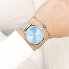 Oozoo Reloj De Pulsera Para Dama Timepieces Analógico De Metal Plateado UOC11321