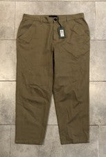 $165 Allsaints JUTE Pantalones Para Hombre 36x26 Pantalones de Vestir de Sarga a Medida Usados Piedra