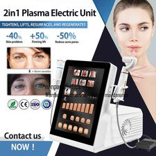 Rodillo de plasma 2 en 1 microcorriente R-F máquina facial estiramiento facial cuidado de la piel spa