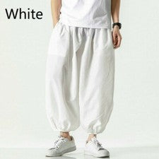Hombres Pantalones Cortos Estilo Harén Pantalones Sueltos Sueltos Hasta el Tobillo Boho