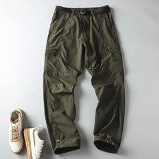 Ropa de trabajo al aire libre pantalones para hombre sueltos forrados de lana gruesos suaves senderismo montaña climatiz