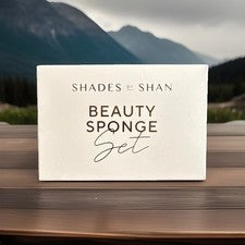 Juego de 2 esponjas Shades By Shan Beauty maquillaje nivel profesional suave sin látex NUEVO