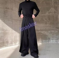 Para hombres Moda Punk Gótico Volantes Sueltos Traje Pantalones Juveniles Informales Pantalones Calle