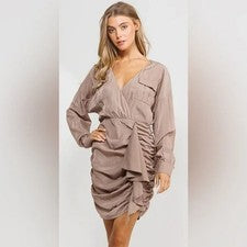 Vestido para mujer Better Be Tencel Deep V fruncido envolvente nuevo con etiquetas varios colores