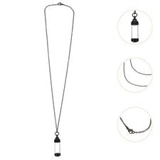 1 Pieza Collar Conmemorativo Duradero Botella Perfume Colgante Vidrio Acero Inoxidable