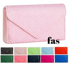 Nuevo Diamante Embellecimiento Gamuza Imitada Damas Fiesta Boda Baile de graduación Bolso de Bolso Bolso de Bolso Reino 