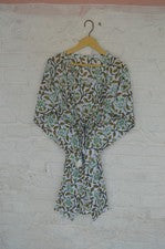 Vestido corto caftán estampado Jaisalmer 100 % algodón 100 % cargo sin tarifas✅ SK-12*