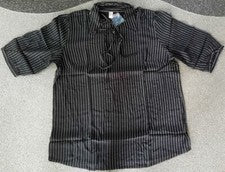 Moda Miss Mujer Blusas Camiseta de Rayas Fijación Negro Blanco 46 Top Nuevo