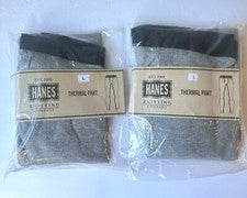 2 Paquetes Pantalones Térmicos Hanes Para Hombre Tejido Waffle Estilo Nuevo Talla L