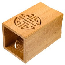 Soporte de drenaje para palillos soporte para cuchara de bambú utensilios de cocina drenaje