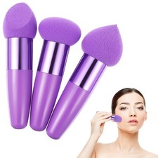 Juego de 3 bolígrafos de belleza soplo de polvo para maquillaje mezcla esponja cepillo esponjas