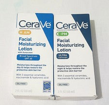 Loción hidratante facial CeraVe 2pk AM/PM 2 oz con protector solar - SPF30
