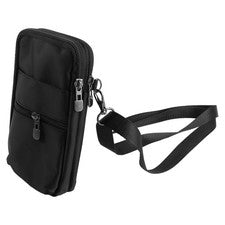 Bolsa de hombro negra reutilizable para teléfono celular impermeable almacenamiento duradero